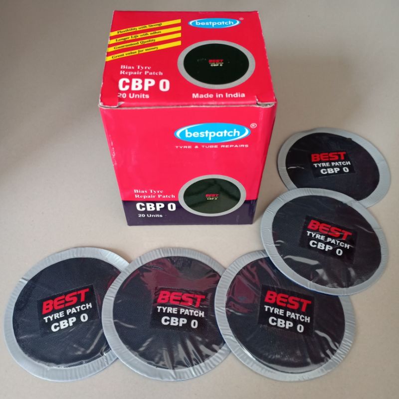 CBP 0 - Bestpatch Tambal Ban Luar Tyre Patch - Bestpatch - Ukuran 50mm 1 Box isi 20pcs