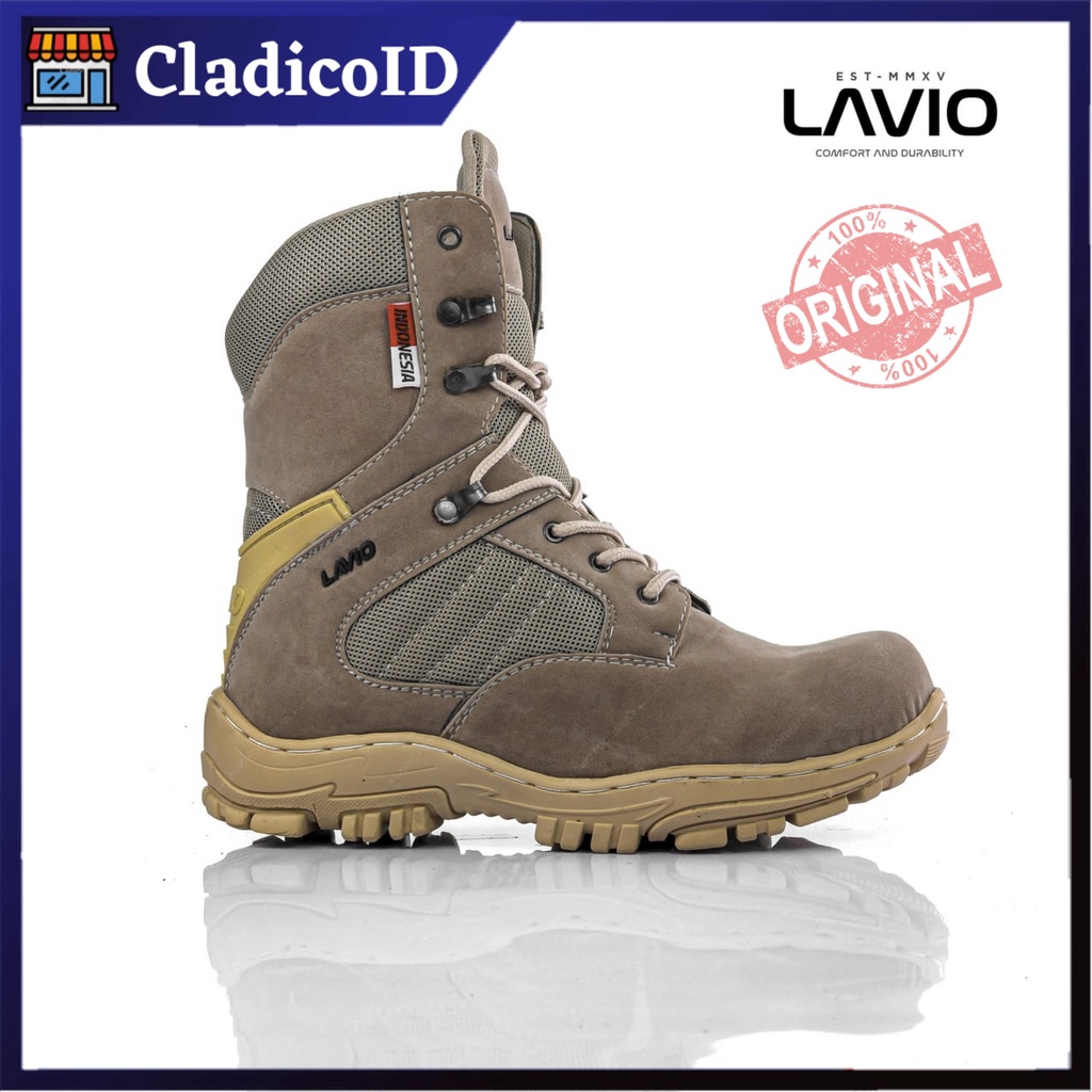 Sepatu Safety Ujung Besi Big Size Jumbo 44 45 46 Sol Karet Mentah Anti Slip Kerja Lapangan Proyek Outdoor Touring Lavio DNS Boots Tinggi