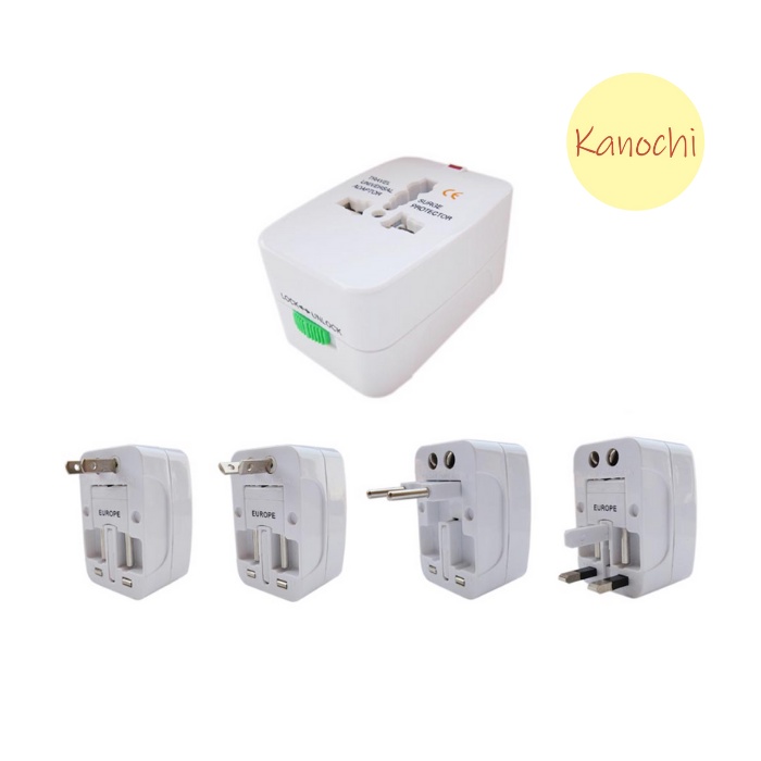 Universal Travel Adapter / Adaptor EU + AU + UK + US Plug