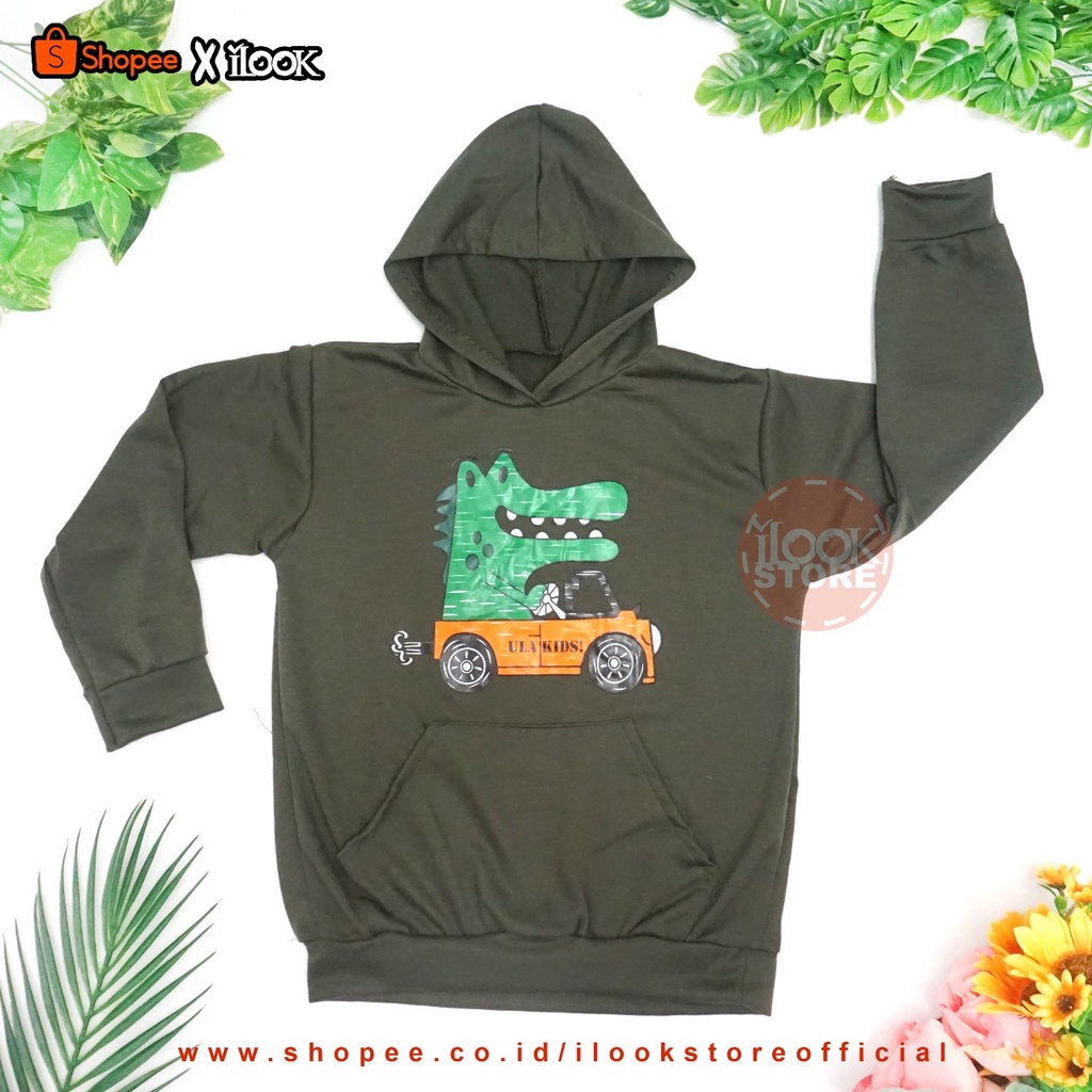 ilook | Sweater Anak Hoodie Alligator | Sweater Anak Modern | Hoodie Anak Alligator | Motif Alligator