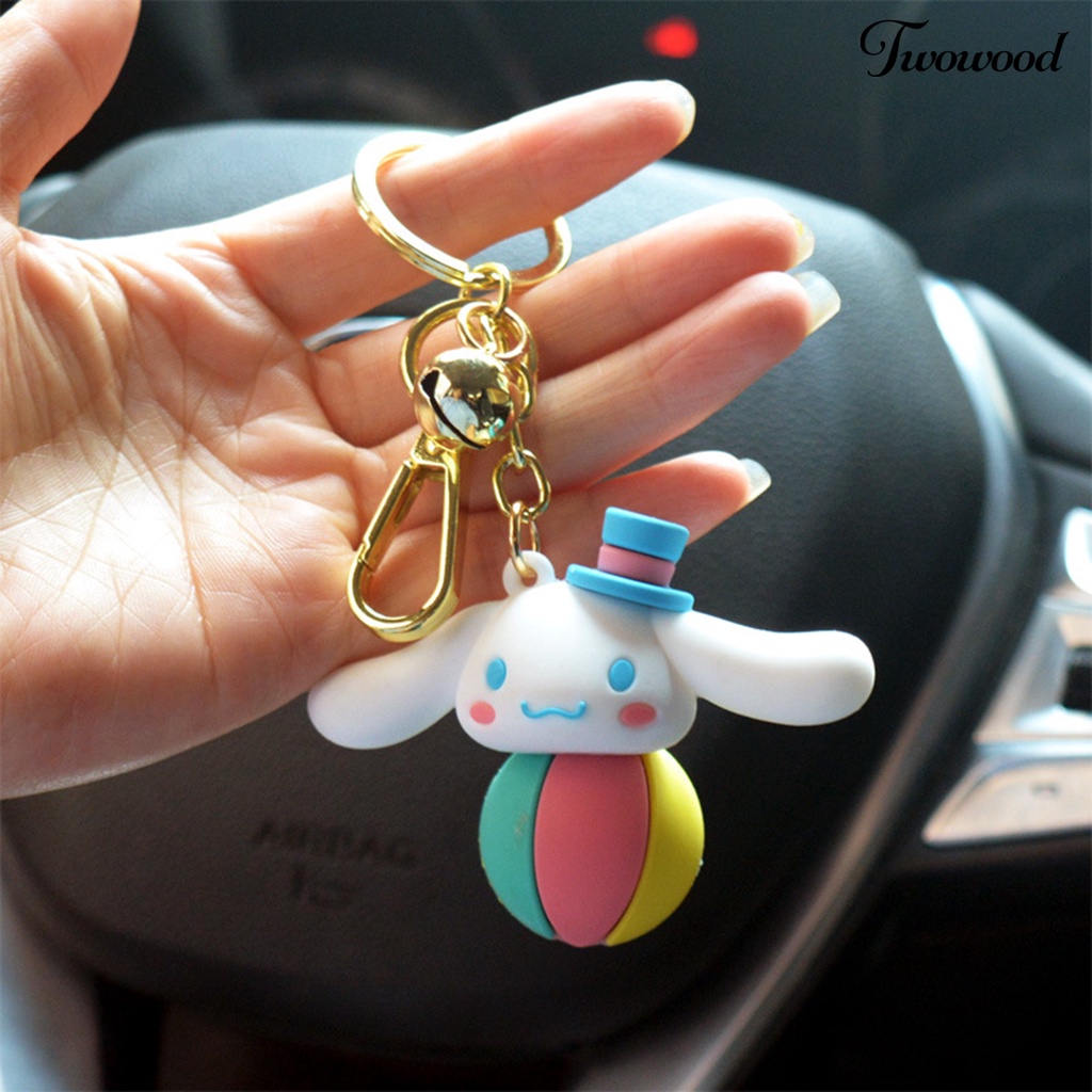 Twowood Gantungan Kunci Bentuk Kartun Anjing Cinnamoroll Bahan Metal