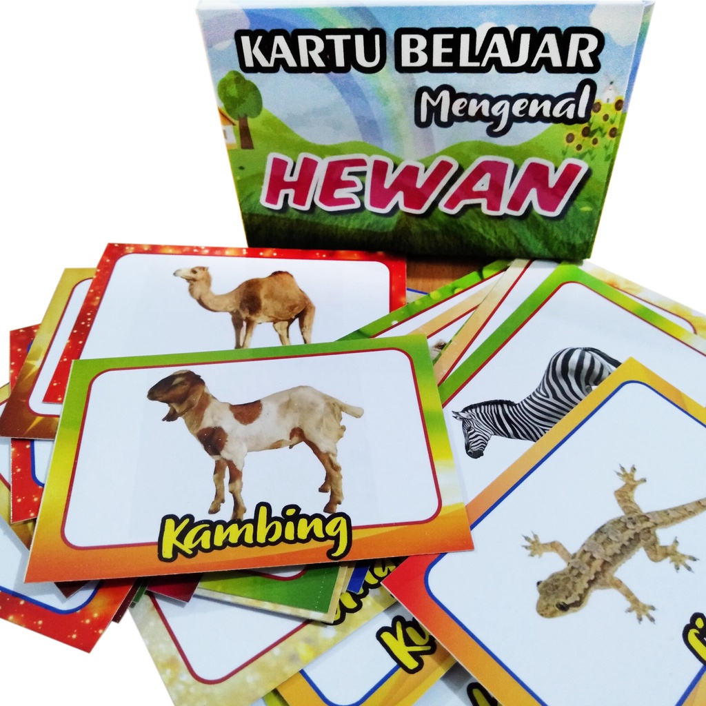 Kartu belajar mengenal Hewan