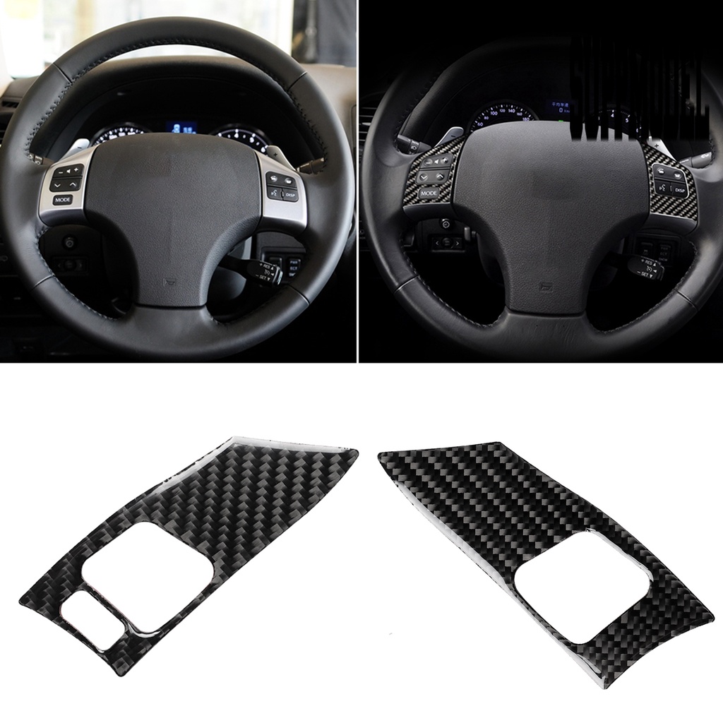 2pcs Stiker Cover Stir Mobil Kiri / Kanan Bahan Carbon Fiber Untuk Lexus IS250 2006-2012