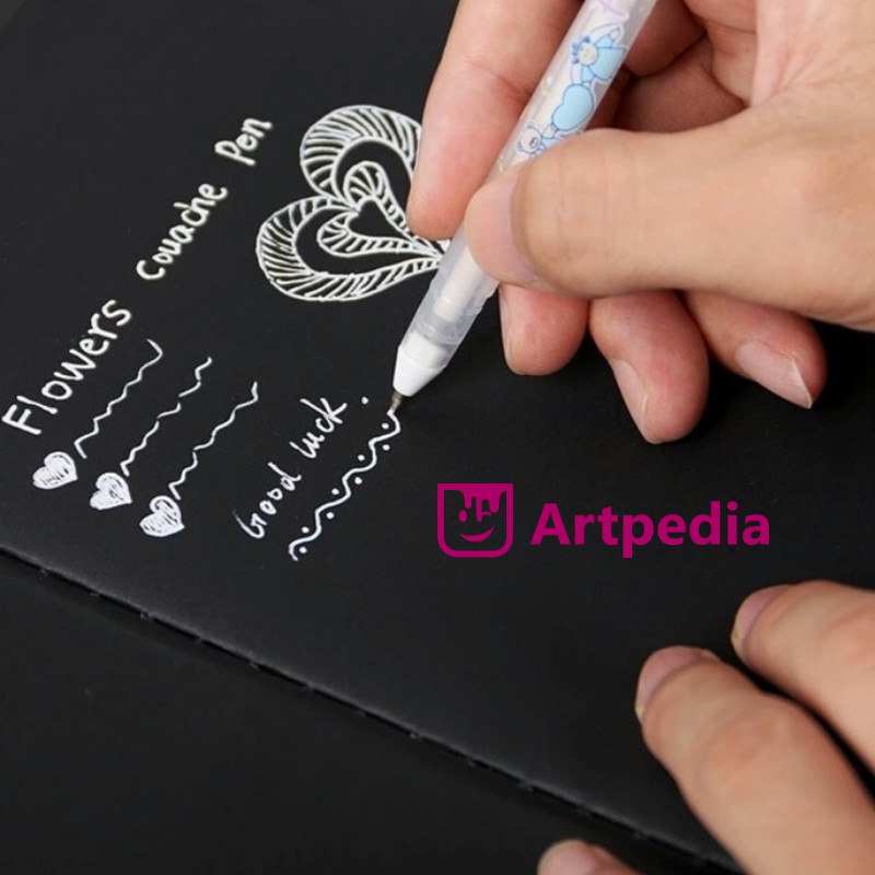 White Gel Ink Pen / Pulpen Tinta Gel Putih / Pulpen Putih Kenko / T gel Pen / Color Gel pen / Pena /