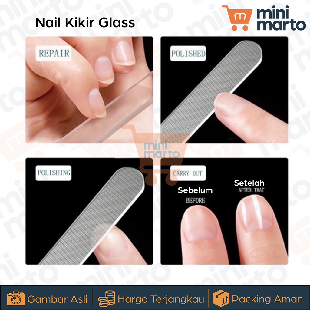 Kikir Kuku Glass Nail File Untuk Manicure Pedicure Shinner Glass Nail - Minimarto