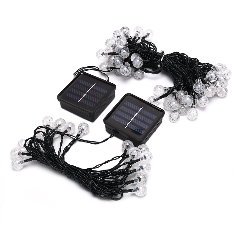 {LUCKID}Solar Powered Bulbs Led String Lights for Outdoor Lighting Courtyard Street