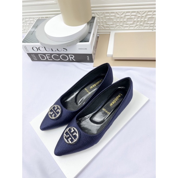 sepatu flatshoes wanita terbaru kekinian bahan satin 2cm  LOUISDEAR B39