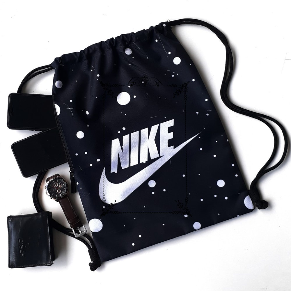 Grosir Tas Serut Futsal Sepak Bola String Bag Gymsack Stringbag Tas Olahraga Nike Polka Elegan