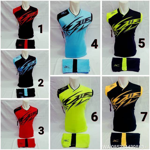 Kaos setelan singklet volly mizuno MZN
