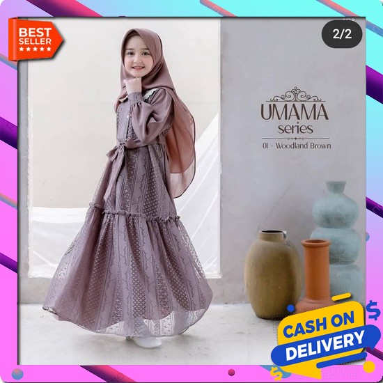 Baju Muslim Couple Ibu Anak Kaluna Overall By Oribelle Kids (Setelan Overall Couple Ibu Anak Muslim)