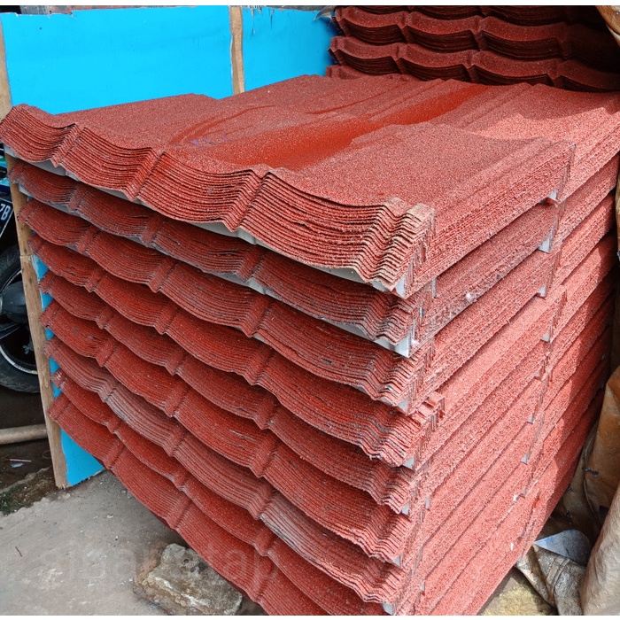 GENTENG METAL PASIR MERAH MAROON