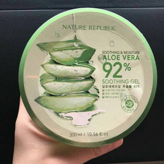 NATURE REPUBLIC ALOEVERA SOOTHIG GEL 92% / ALOEVERA GEL ORIGINAL / ALOEVERA GEL LOGO 2