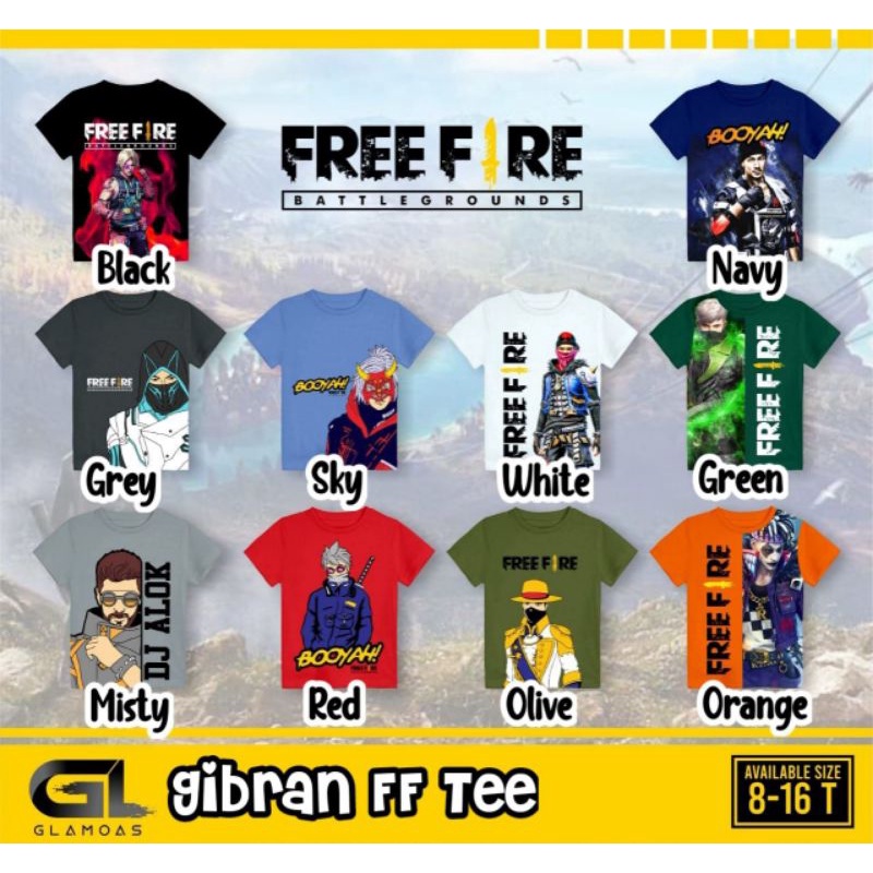 Kaos Anak Laki-Laki Cowok Toko Game GIBRAN FF TEE BY GLAMOAS