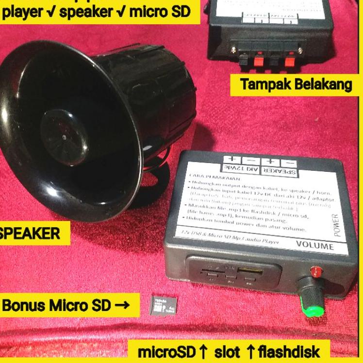 Hati-hati barang tiruan?? Speaker jualan keliling jingle melody ampli Mp3 player Flashdisk micro SD 