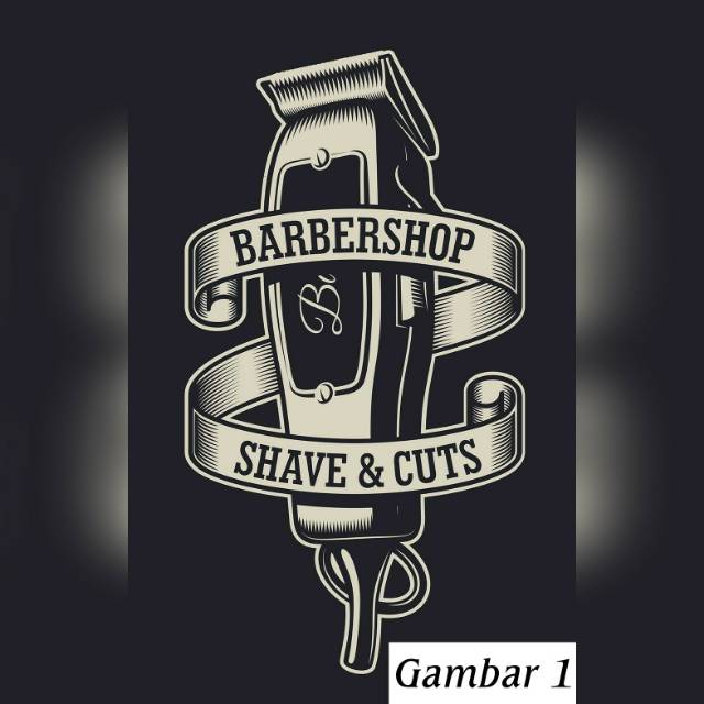 Gambar Tulisan Pangkas Rambut Keren desain banner kekinian