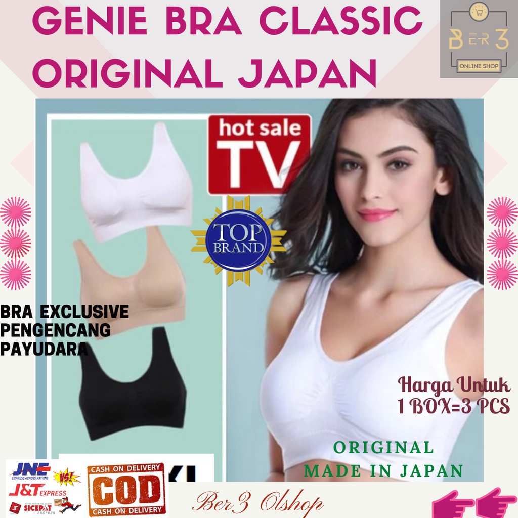 BH Kutang Genie Bra Pakaian Dalam Daleman Classic Lembut Exklusiv Wanita Remaja Dewasa Busa Bisa Lep