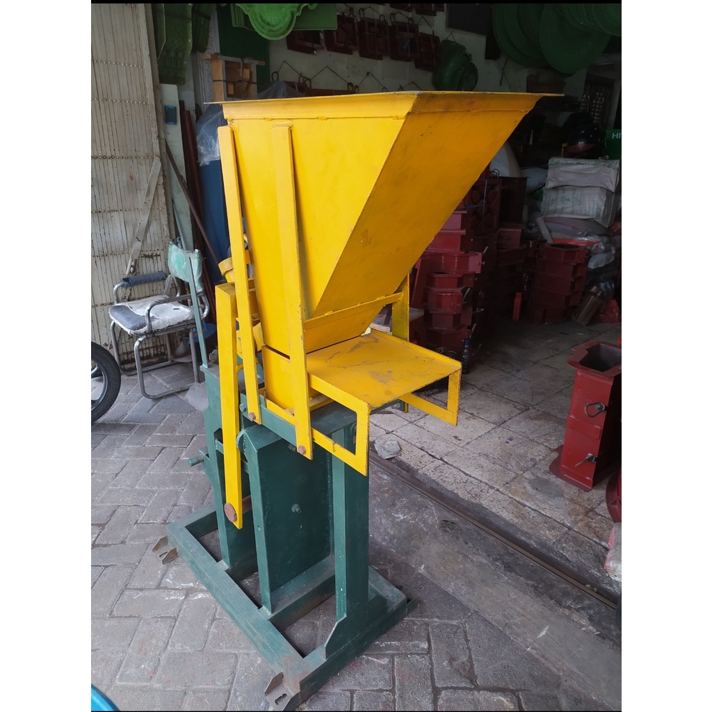 Mal paving bata 10x20 genjot + corong / mal paving Handpress Rajawali