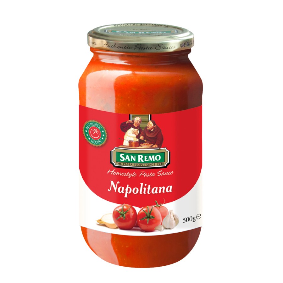 

San Remo Napolitana Pasta Sauce 500gr Saus spaghetti Tomat 500 gr
