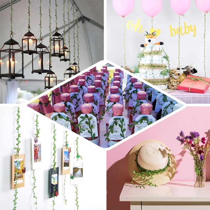 Daun Palsu Dekorasi Dinding Aesthetic Daun Rambat Dekorasi Dinding Cafe Acara Tunangan Pesta