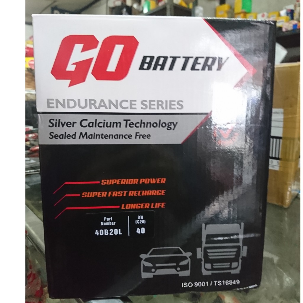 GO Battery 40B20L 40Ah upgrade NS40ZL 34B19L 34B20L aki mobil Calya Sigra JAZZ RS