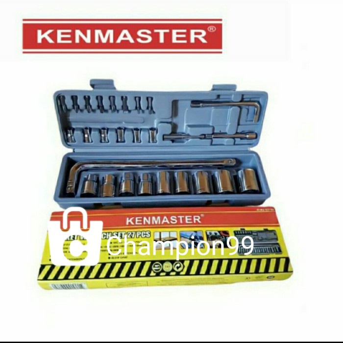 Kunci Sok Sock 27 PCS KENMASTER ORI/Socket Wrench Set KENMASTER 27 PCS