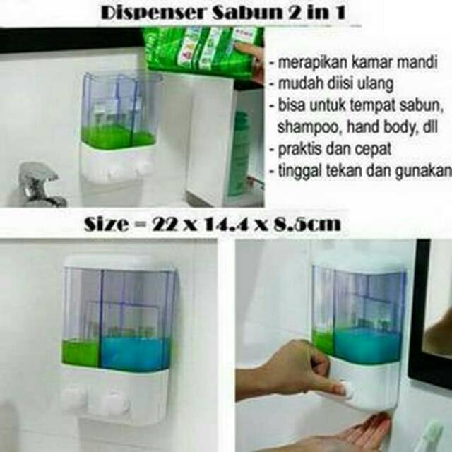 Dispenser Sabun Double Hand Soap Manual