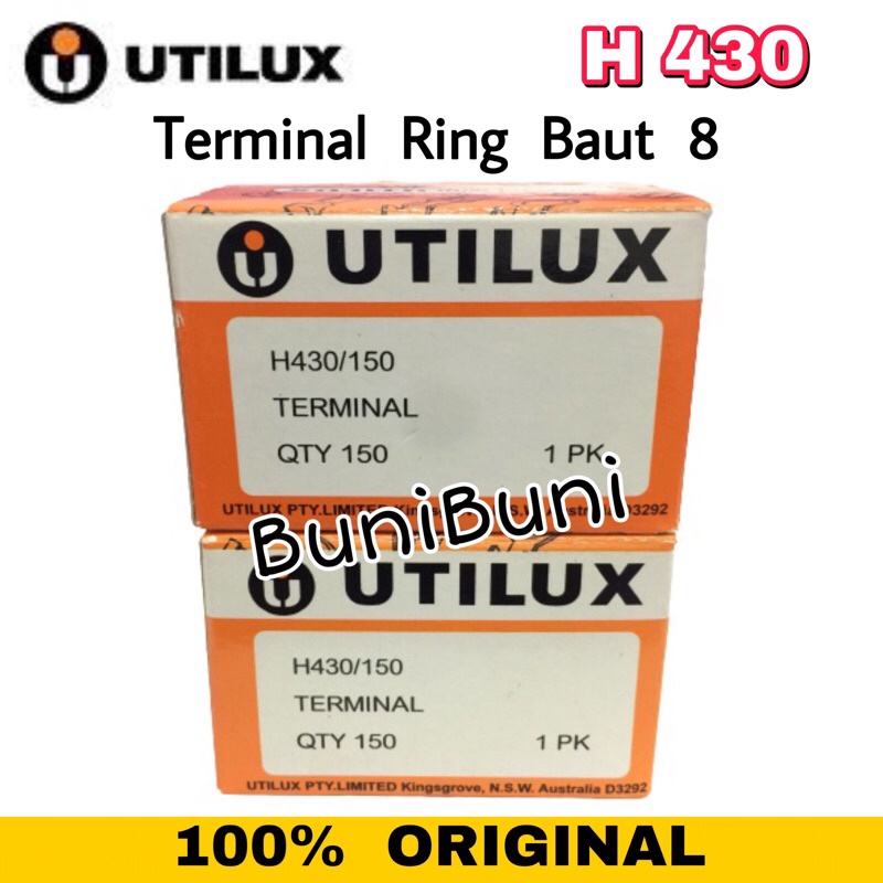 Terminal Skun Utilux Ring Baut 8 / H430 Ukuran M5 - Diameter 5 MM Original (Eceran)