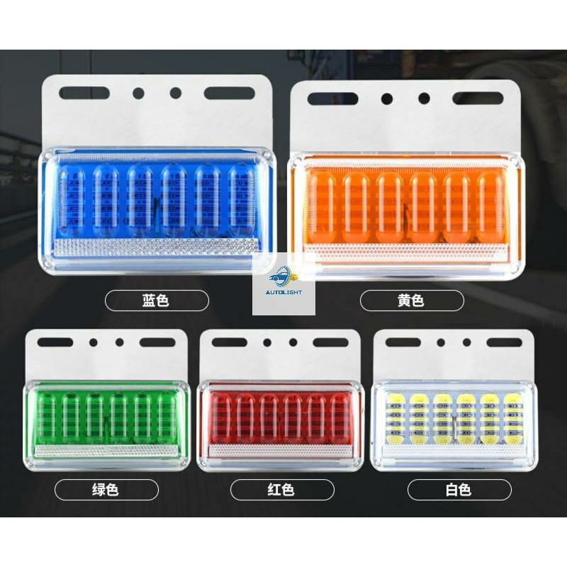 Lampu Samping bak truck mobil 24 volt Dan 12 Volt Sein Nyalah Runing 40LED