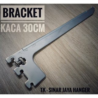 Bracket Kaca 30cm Ambalan Kaca Breket Besi Display Siku Bracket Kaca 30cm Ambalan Kaca Breket Besi Display Siku
