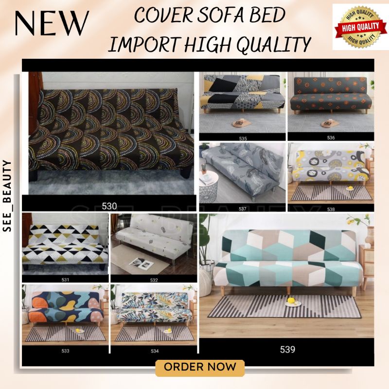 SEETM20 COVER SOFA BED MOTIF COVER SOFA SARUNG SOFA BED ELASTIS COVER SOFA INOAC IFORMA SOFA TAMU FASIA - Cover SOFA BED Sarung SOFA BED stretch elastis NAVY RECTANGLE cover (sarung sofa bed)hanya sarung nya ✅BISA COD✅ COVER SOFA BED ELASTIS / SARUNG sofa