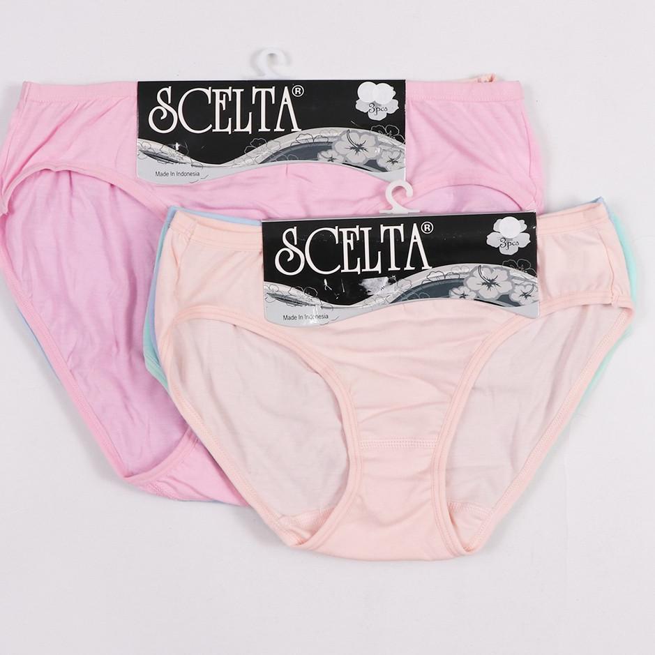 ♨ Scelta - 3pcs Celana Dalam Wanita Basic Panty CD SC 421 MINI ➤