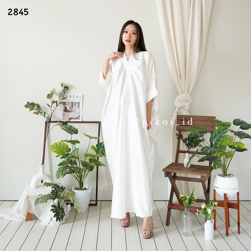 Kaftan Wanita Satin panjang / dress kaftan panjang batwing / baju lebaran / 2845