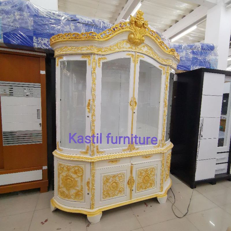 bufet jati 4 pintu jepara lemari tv jepara