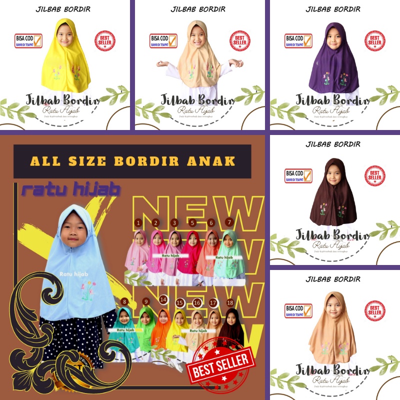 Hijab Jilbab Kerudung Krudung Bergo Anak Sekolah Putih Perempuan Dewasa Motif Bahan Kaos Sd Smp Segi