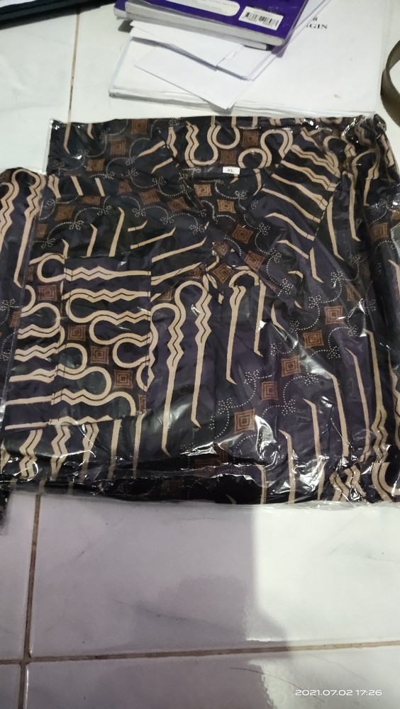 Asifa Batik Hrb026 Kenongo Kemeja Tosca Pendek Pekalongan Padi M L Xl Sogan Tulis Halus Kemeja Batik