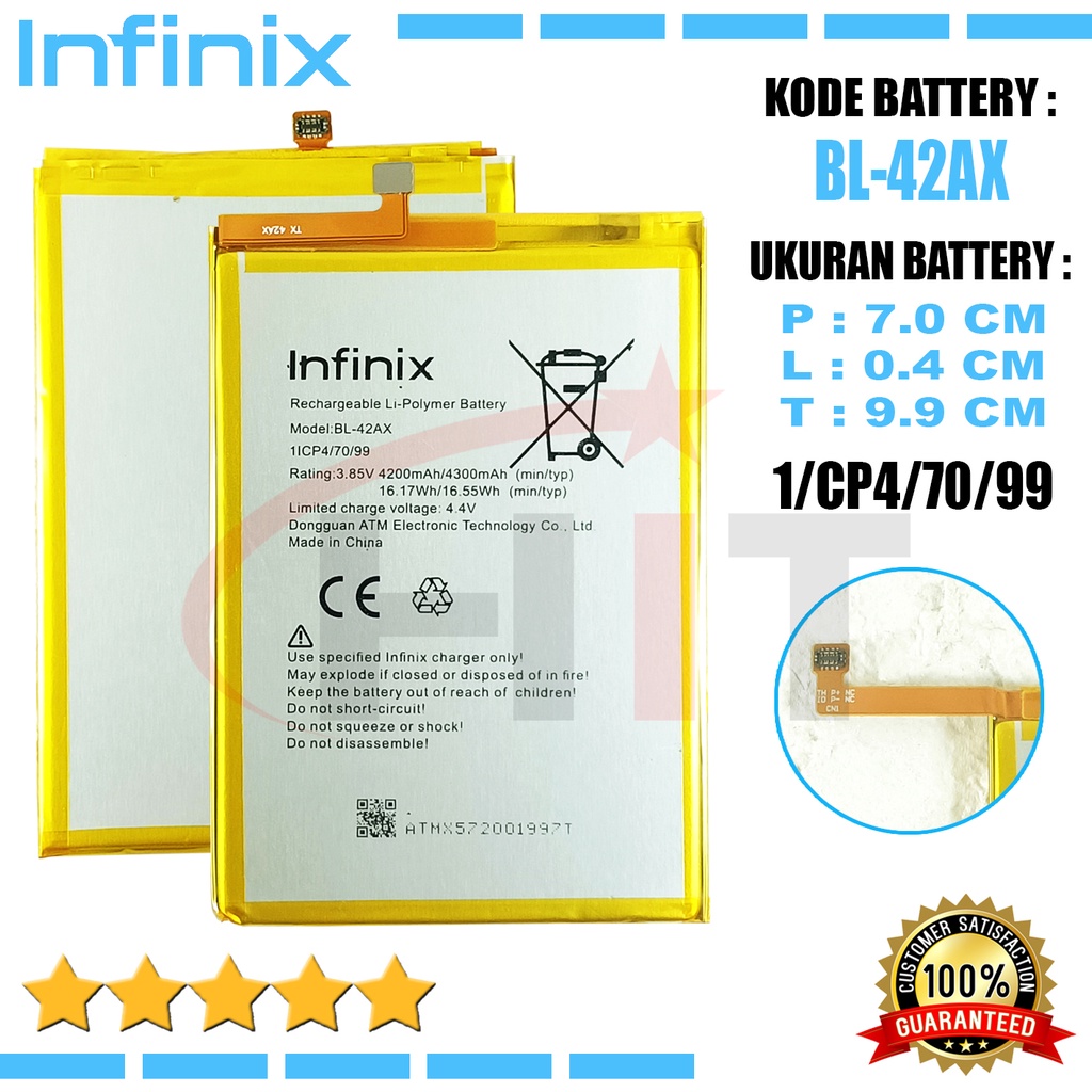 Baterai Battery INFINIX NOTE 4 X572 BL-42AX BL42AX