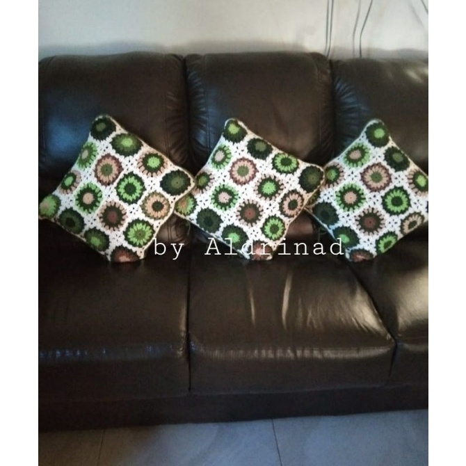 Sarung Bantal kursi sofa rajut 40 x 40 handmade