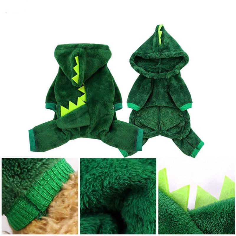 Baju Kucing Anjing Model Dinosaurus Kostum Cat Dog Pakaian Hoodie Dino Pet Costum