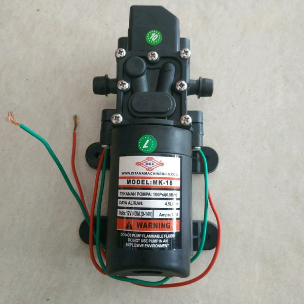 Dinamo Sprayer  Pompa Air Kangen Water Steam Cuci Mobil Motor Water Pump DC 12V 12 Volt 100 Psi MKK