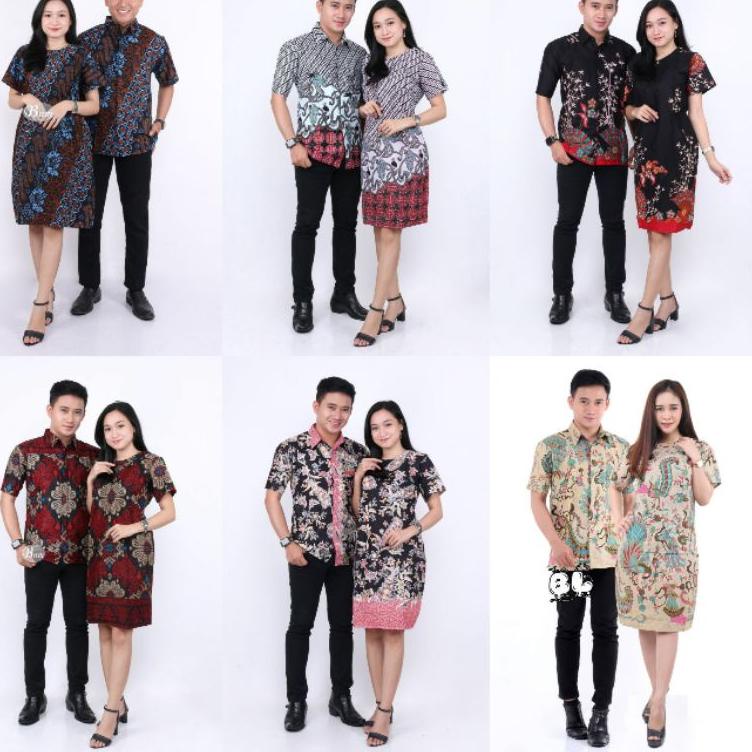 GMK.01Jl22ᶻRama Shinta Couple - Melani Set Couple Lilit Rovella Batik Couple Modern