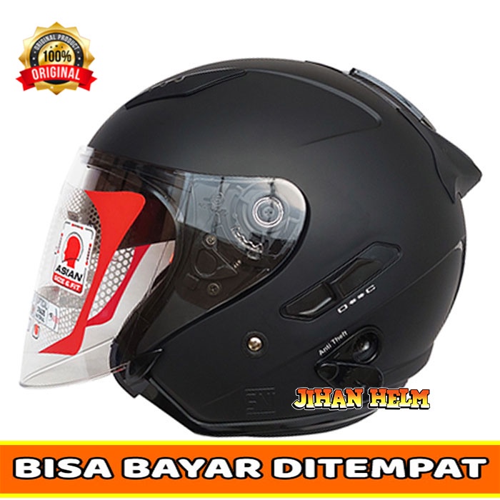 HELM / HELM KYT / HELM KYT GALAXY FLAT R BLACK DOFF TERBARU