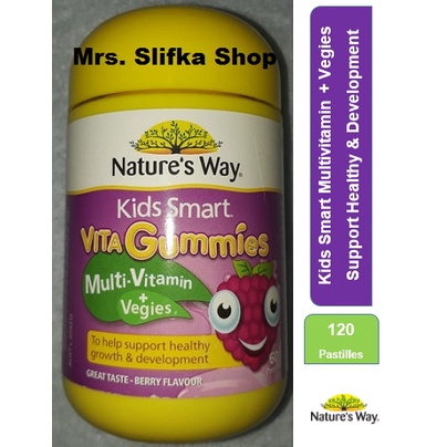 ✔POPULER Nature's Way Kids Smart Vita Gummies Multivitamin + Vegies 120's