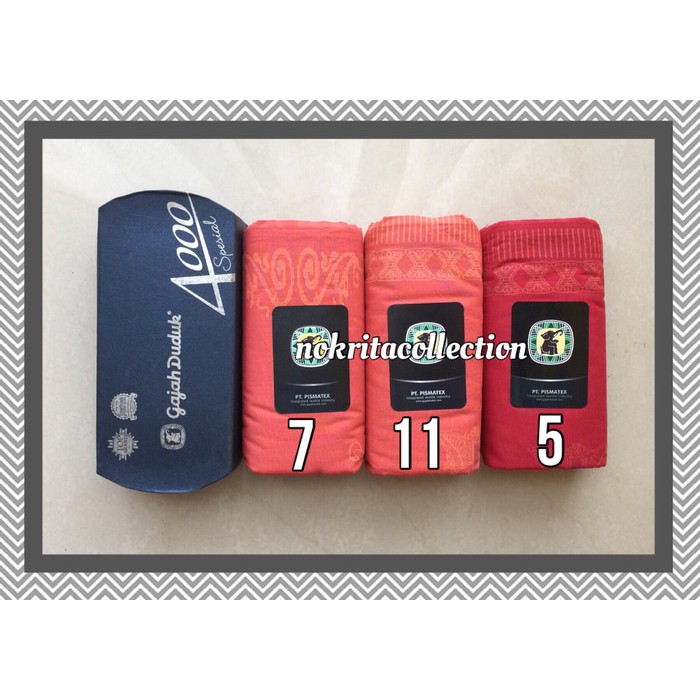 Terbaru Gajah Duduk 4000 Special Sarung Kain Halus Stelan Muslin