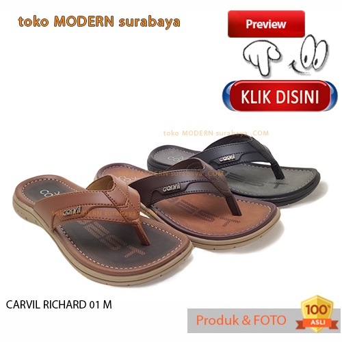 CARVIL RICHARD 01 M STONE sandal pria casual sandal jepit