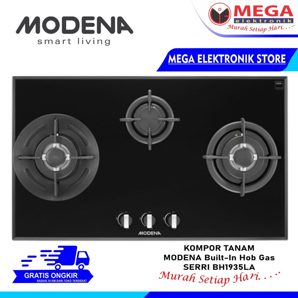 KOMPOR TANAM MODENA 3 TUNGKU BH-1935LA / BH 1935 LA BERGARANSI RESMI