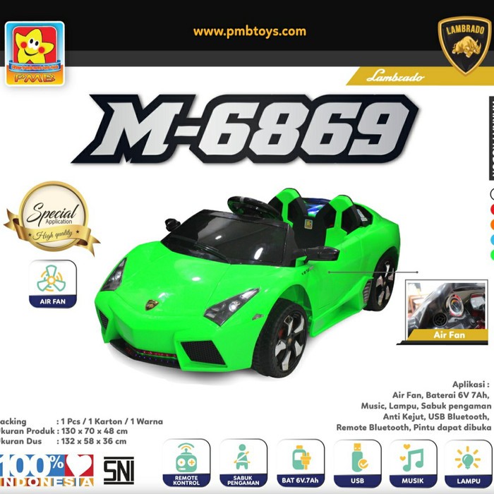 Mainan Mobil Aki Lamborghini Lambrado M6869 PMB
