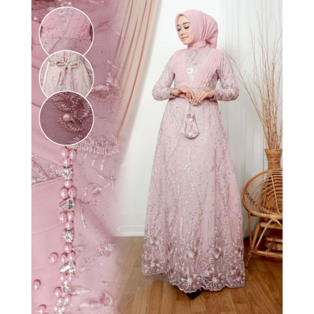 Gamis Azalea Payet Free Masker Original Butik