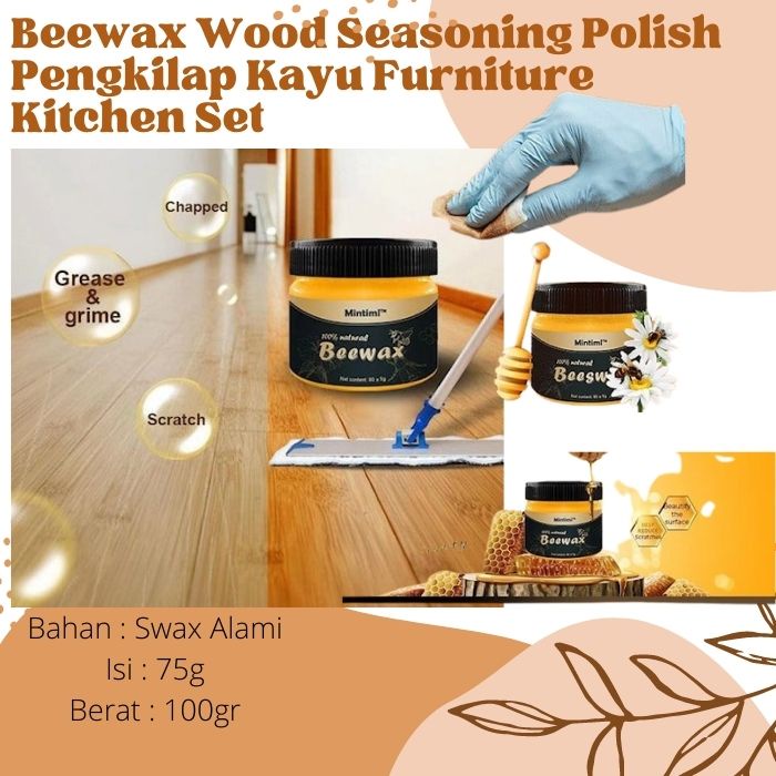 Jual DEMPUL POLES POLISH PERNIS LILIN KAYU BEEWAX MENGKILAPKAN