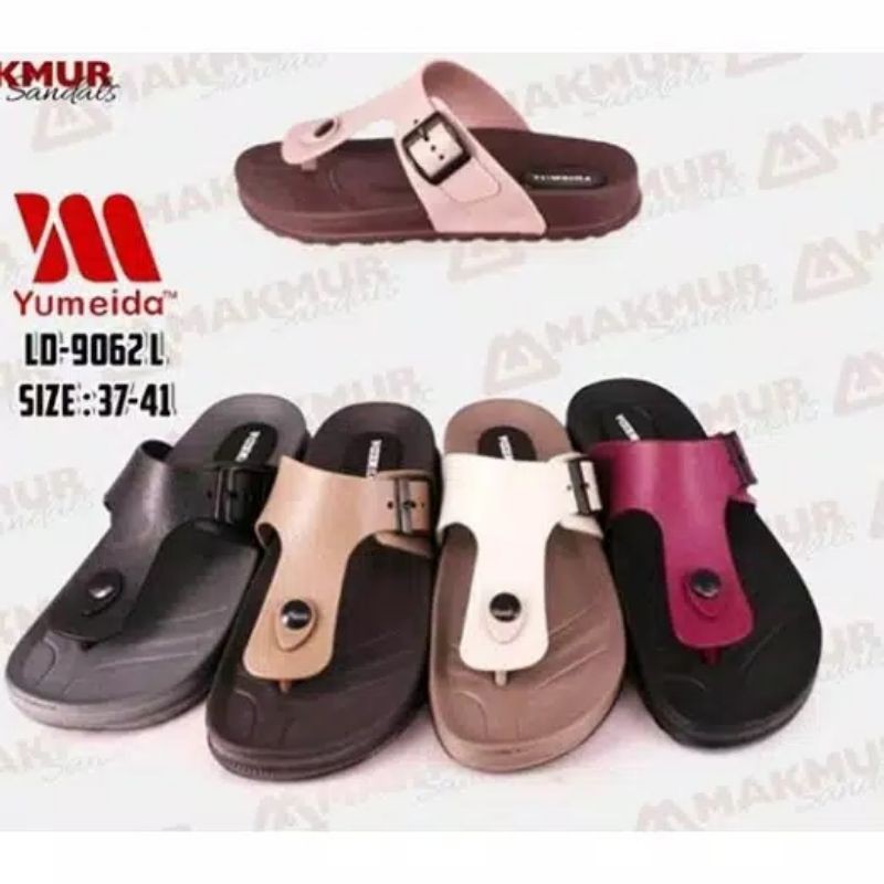 sandal wanita jepit karet yumeida