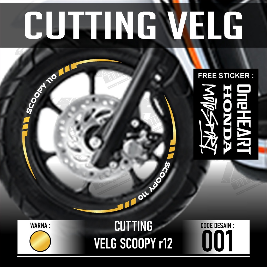 Stiker velg Scoopy lis velg Scoopy stiker velg motor Scoopy list velg honda Scoopy sticker velg Scoo